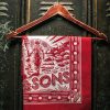 &SONS Woodcut Bandana Red Best