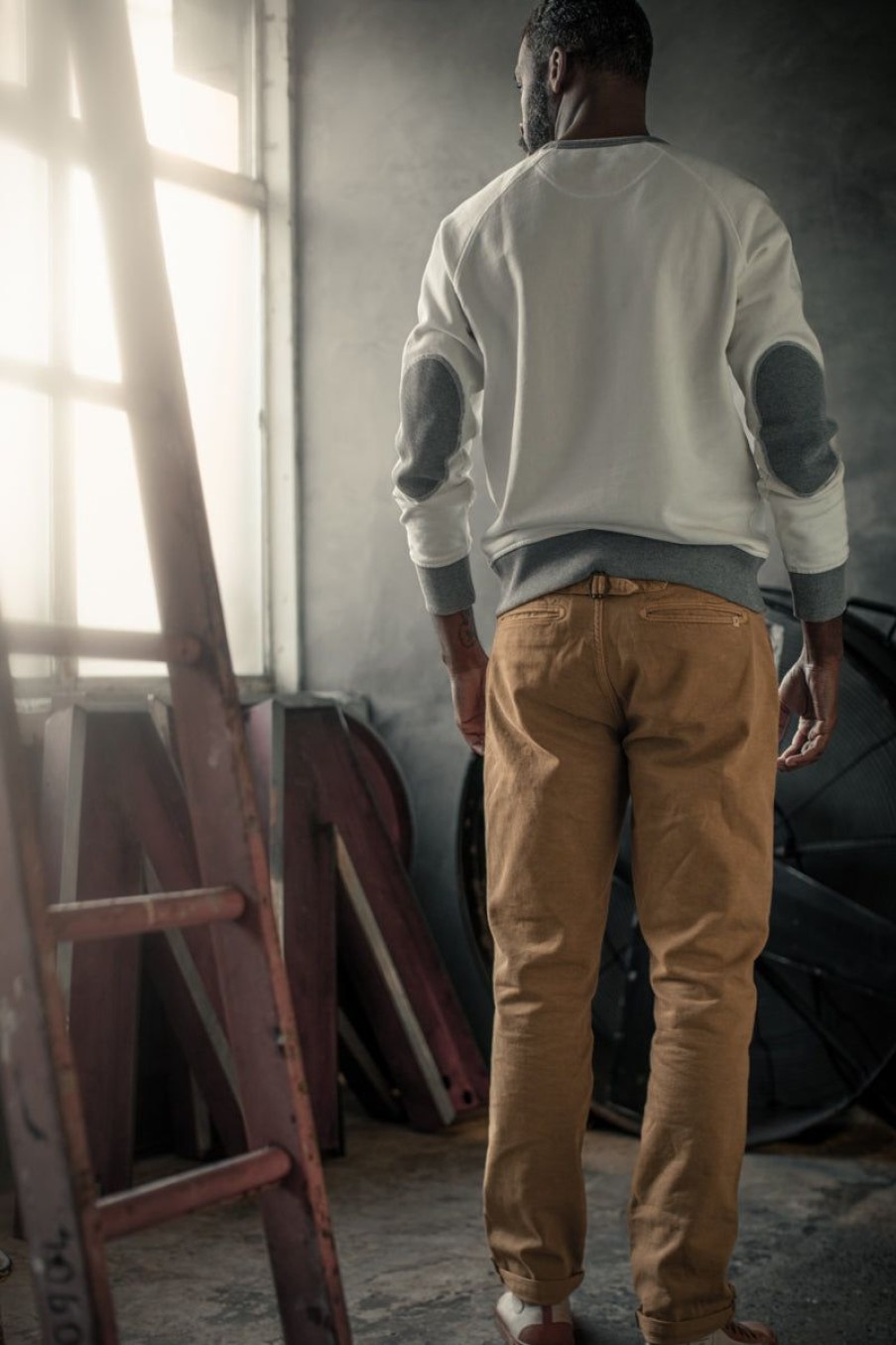 &SONS &Sons Stone White Sweatshirt Hot