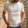 &SONS The New Elder Henley Short Sleeve Shirt Raw Hot