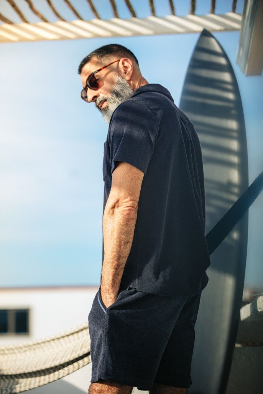 &SONS &Sons Solar Polo Navy Clearance