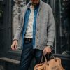 &SONS Pioneer British Wool Cardigan Grey Online