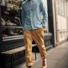 &SONS &Sons Emerson Shirt Indigo Stripe Hot