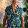 &SONS &Sons Aloha Crane Club Shirt Blue Best